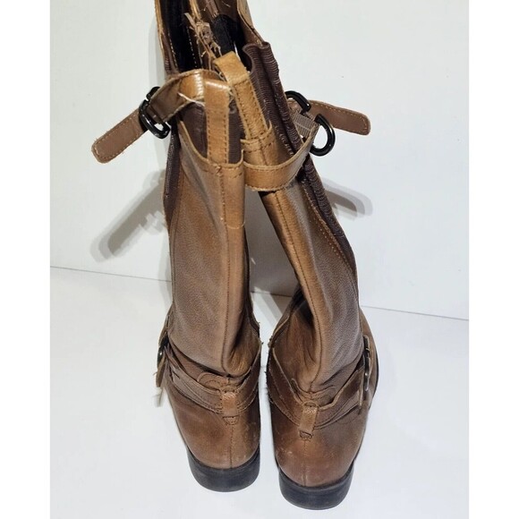 Naturalizer N5 Comfort Boots Wide Calf Knee High Tall Heeled Leather 7M-WC Brown - Picture 6 of 10